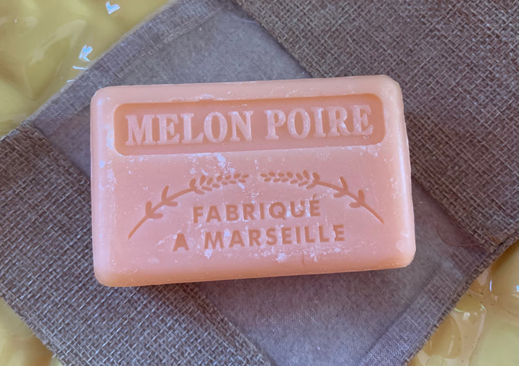 Savonnette Marseillaise au Beurre de Karité Bio - 125g - Melon-poire